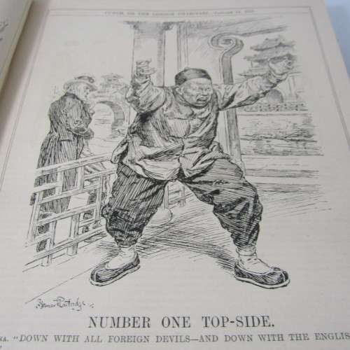 1927 Bound volume of Punch magazine - Jan to June and Jul to Dec - some damage
