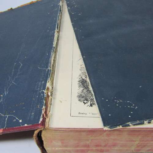 1909 Bound Volume of Punch magazine - some damage