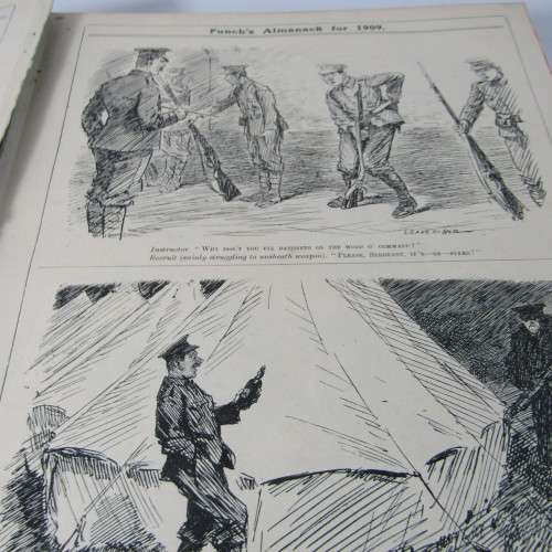 1909 Bound Volume of Punch magazine - some damage