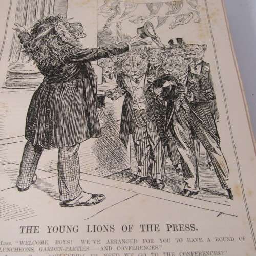 1909 Bound Volume of Punch magazine - some damage