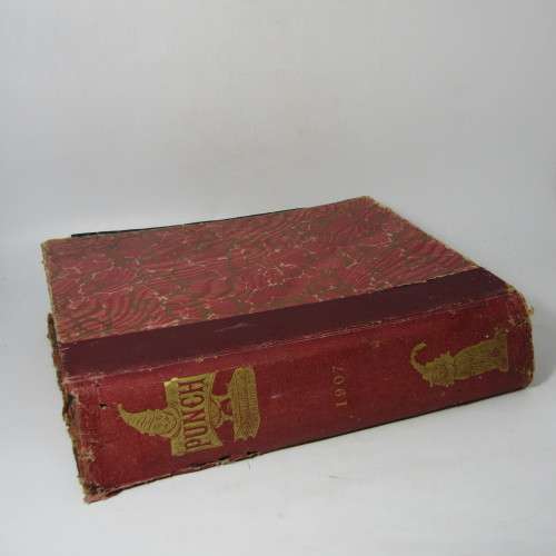 1907 Bound Volume of Punch magazine - some damage