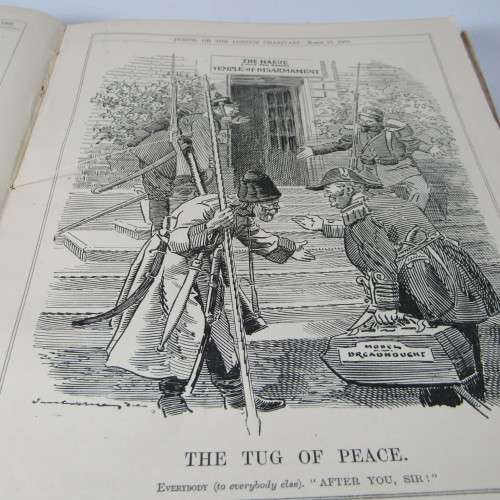 1907 Bound Volume of Punch magazine - some damage