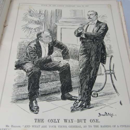 1907 Bound Volume of Punch magazine - some damage