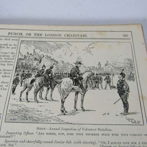 1907 Bound Volume of Punch magazine - some damage