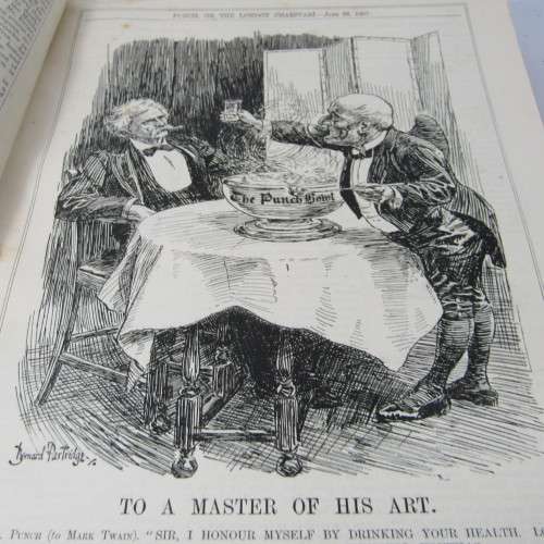 1907 Bound Volume of Punch magazine - some damage