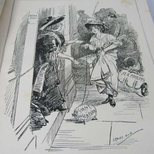 1907 Bound Volume of Punch magazine - some damage