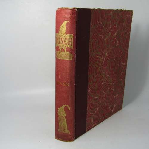 1893 Bound volume of Punch magazine - some damage