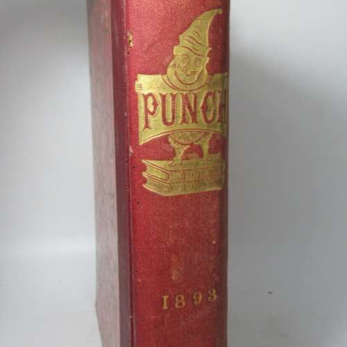1893 Bound volume of Punch magazine - some damage