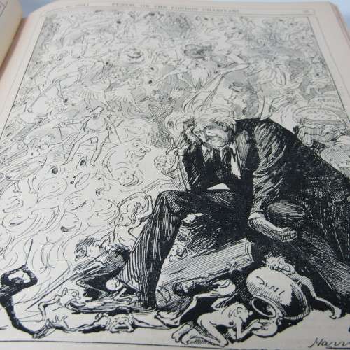 1893 Bound volume of Punch magazine - some damage