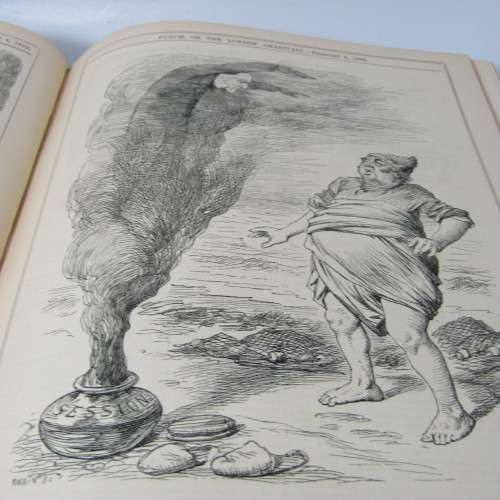 1893 Bound volume of Punch magazine - some damage