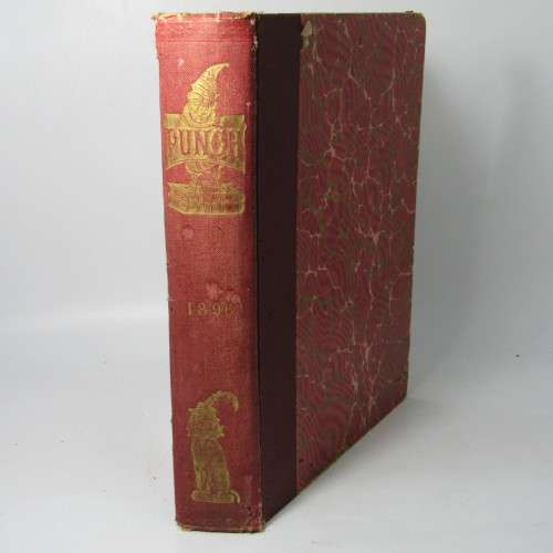 1896 Bound volume of Punch magazine - some damage