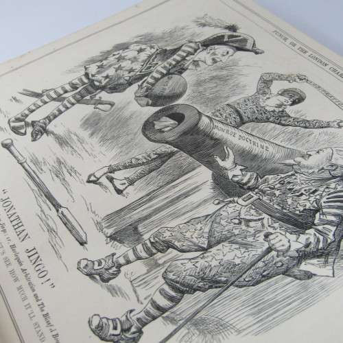 1896 Bound volume of Punch magazine - some damage