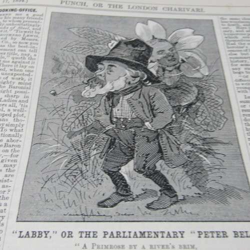 1894 Bound volume of Punch magazine - some damage