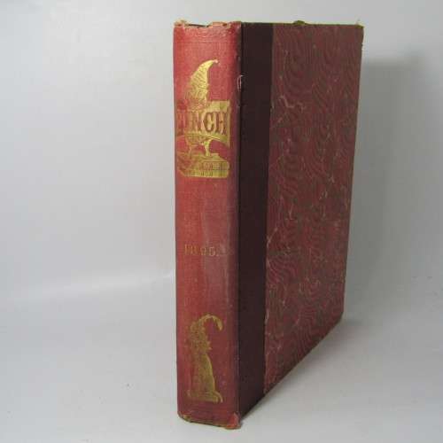 1895 Bound volume of Punch magazine - some damage