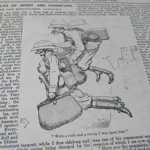 1895 Bound volume of Punch magazine - some damage
