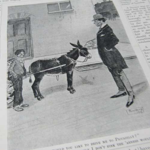 1905 Bound volume of Punch magazine - some damage