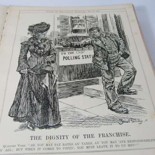 1905 Bound volume of Punch magazine - some damage