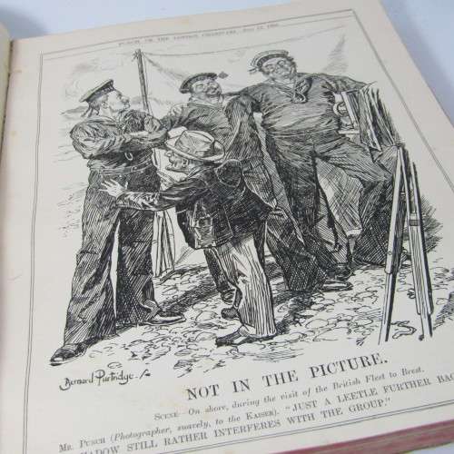 1905 Bound volume of Punch magazine - some damage