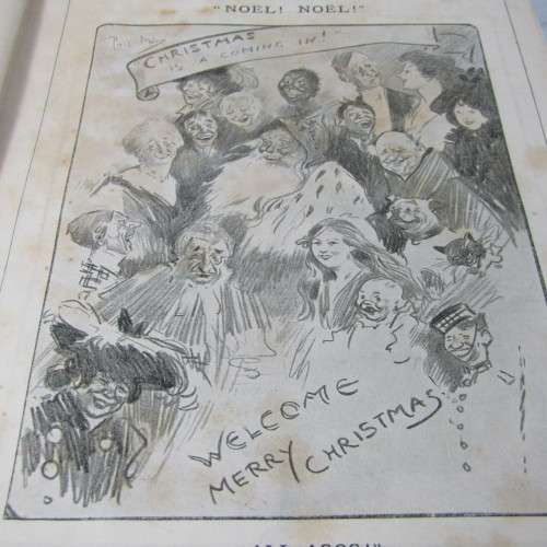 1904 Bound volume of Punch magazine - some damage