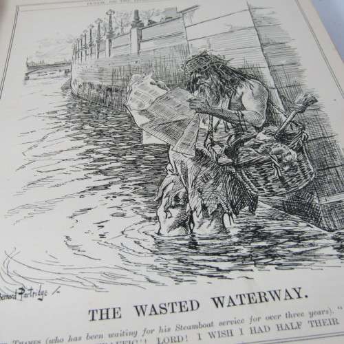 1904 Bound volume of Punch magazine - some damage