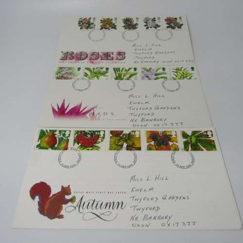Lot of 3 Great Britain First Day Covers with flowers