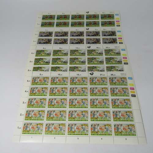South Africa SACC 778-783 Sport 24 July 1992 set of 6 full pages of mint stamps
