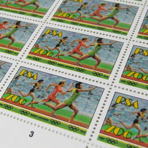 South Africa 24 July 1992 Sport stamps - Set of 6 full pages - 150 stamps in total - SACC 778-783