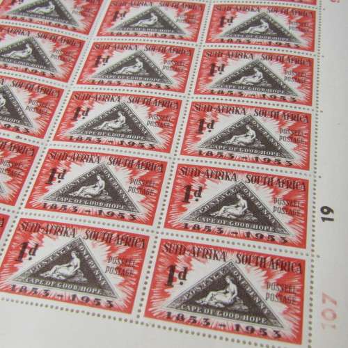 Centenary of the Cape SACC 143 - triangular stamps - full sheet