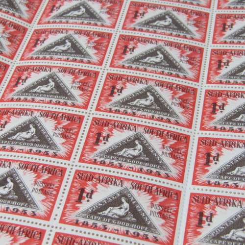 Centenary of the Cape SACC 143 - triangular stamps - full sheet