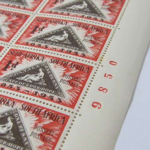Centenary of the Cape SACC 143 - triangular stamps - full sheet