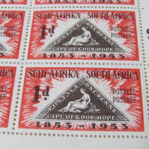 Centenary of the Cape SACC 143 - triangular stamps - full sheet