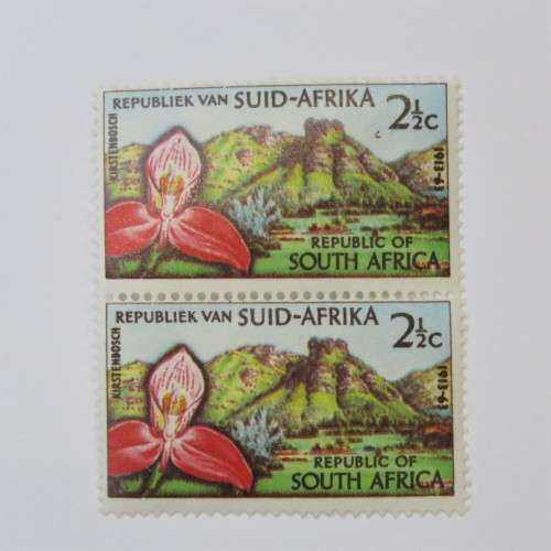 SACC 223 South Africa March 1963 Kirstenbosch Disa stamp 2 1/2 cent