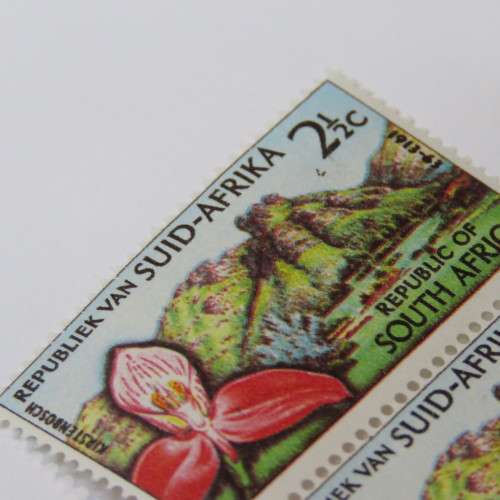 SACC 223 South Africa March 1963 Kirstenbosch Disa stamp 2 1/2 cent