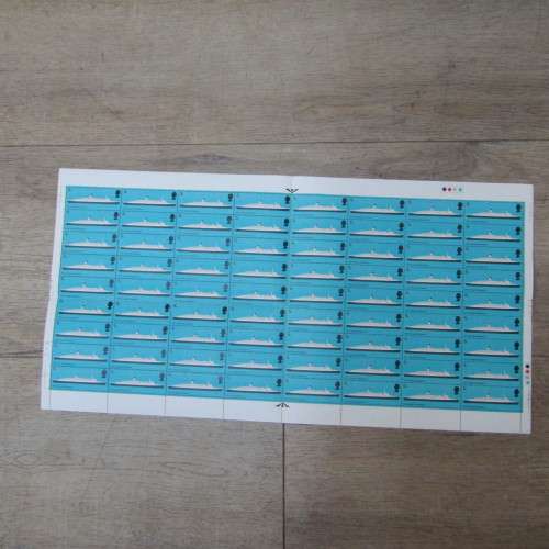 Great Britain RMS Queen Elizabeth 2 stamp 54 - full sheet - 26 x 50cm