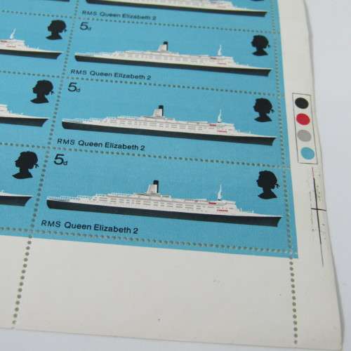 Great Britain RMS Queen Elizabeth 2 stamp 54 - full sheet - 26 x 50cm