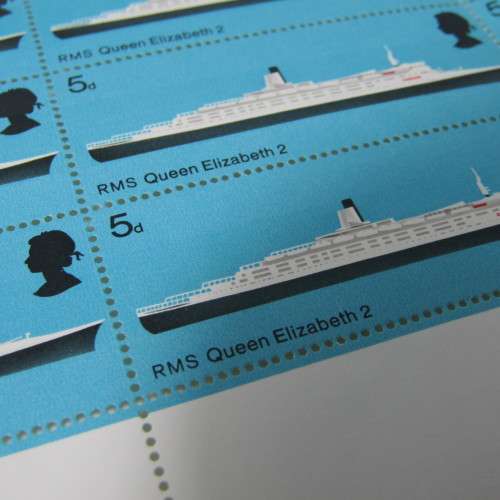 Great Britain RMS Queen Elizabeth 2 stamp 54 - full sheet - 26 x 50cm
