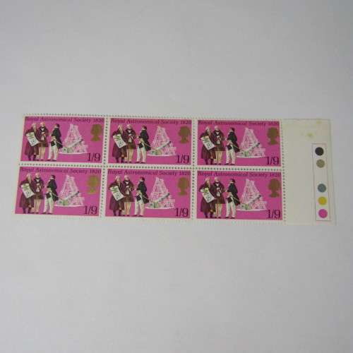 Great Britain 1970 (April 1) General Anniversaries set of stamps in blocks of 6 with errors