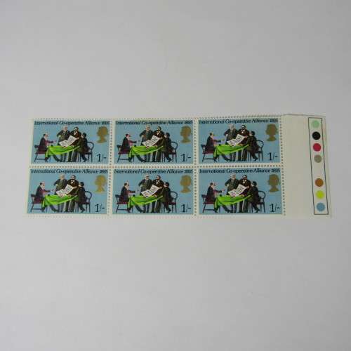 Great Britain 1970 (April 1) General Anniversaries set of stamps in blocks of 6 with errors