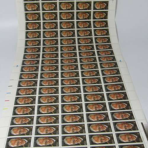 South Africa SACC 416 Totius - Full sheet of 4c stamps with shift in colour of RSA and 4c