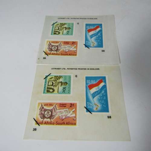 Lot of 30 Letraset stamps - 6 different types - South Africa