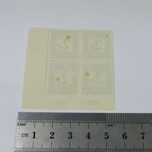 Postage due 2c control block mint SACC 57 - with flaw - last stamp on bottom row shaved 2