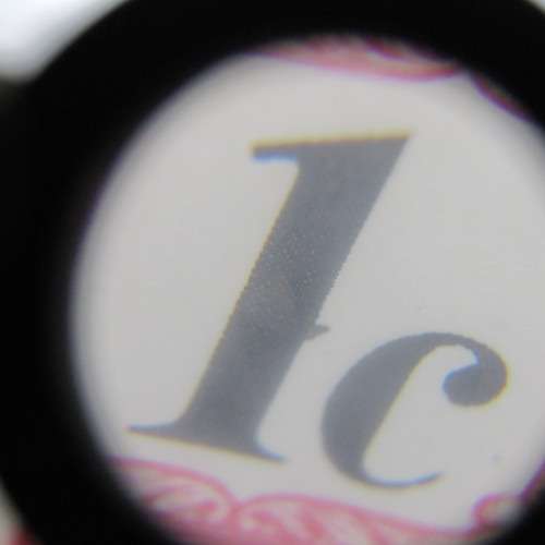 Postage due 1c control block mint SACC 56 - with flaw - top left black mark to right if 1