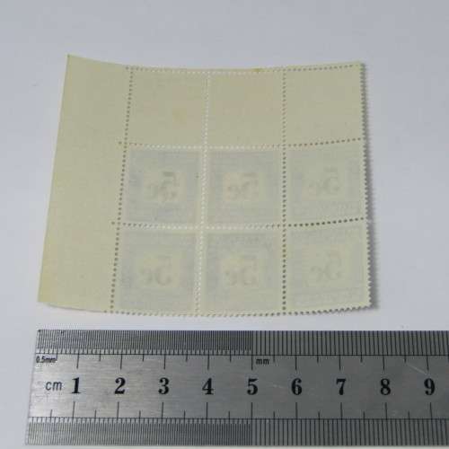 Postage due 5c block of 6 mint SACC 59 - Bottom row second stamp with dot above C
