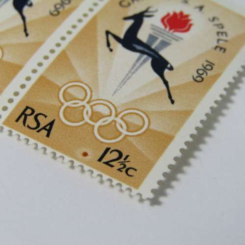 South Africa 1969 March 15 Sa Games 12 1/2c  stamps SACC 284 - with error