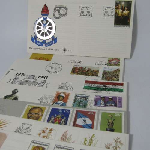 Lot of 38 Southern Africa - First Day Covers and Sheets - also other items (Early homelands)