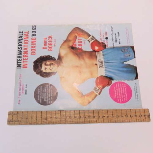 Cape Ringside Club International Boxing souvenir programme - Duane Bobick VS Mike Schutte