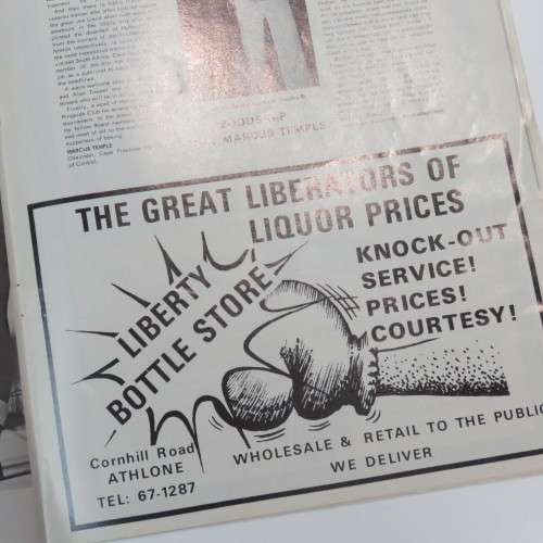 Cape Ringside Club International Boxing souvenir programme - Duane Bobick VS Mike Schutte