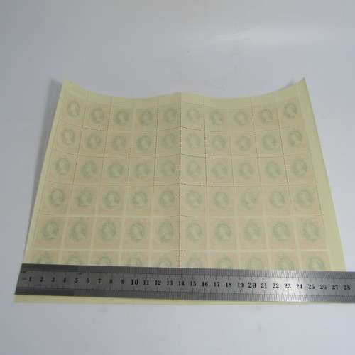 Kenya Uganda and Tanganyika Full page of 20 cents coronation of Queen Elizabeth with faults