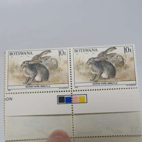 Lot of 10 unused mint booklets with animal stamps 1987