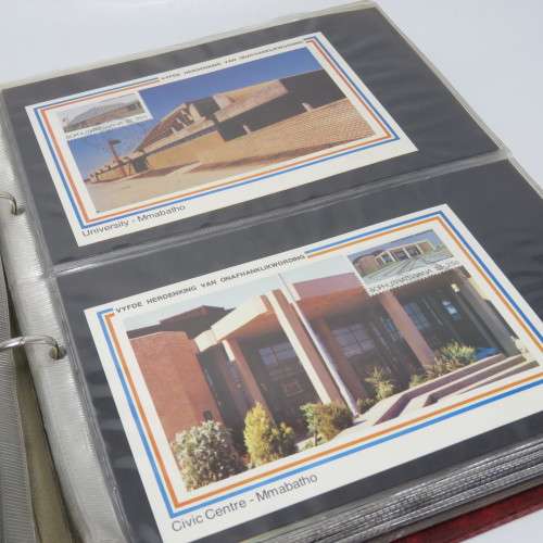 Loose leaf album with 95 Homelands maxi cards